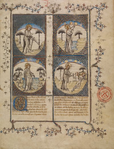 Scenes from the Creation by First Master of the Bible historiale of Jean de Berry